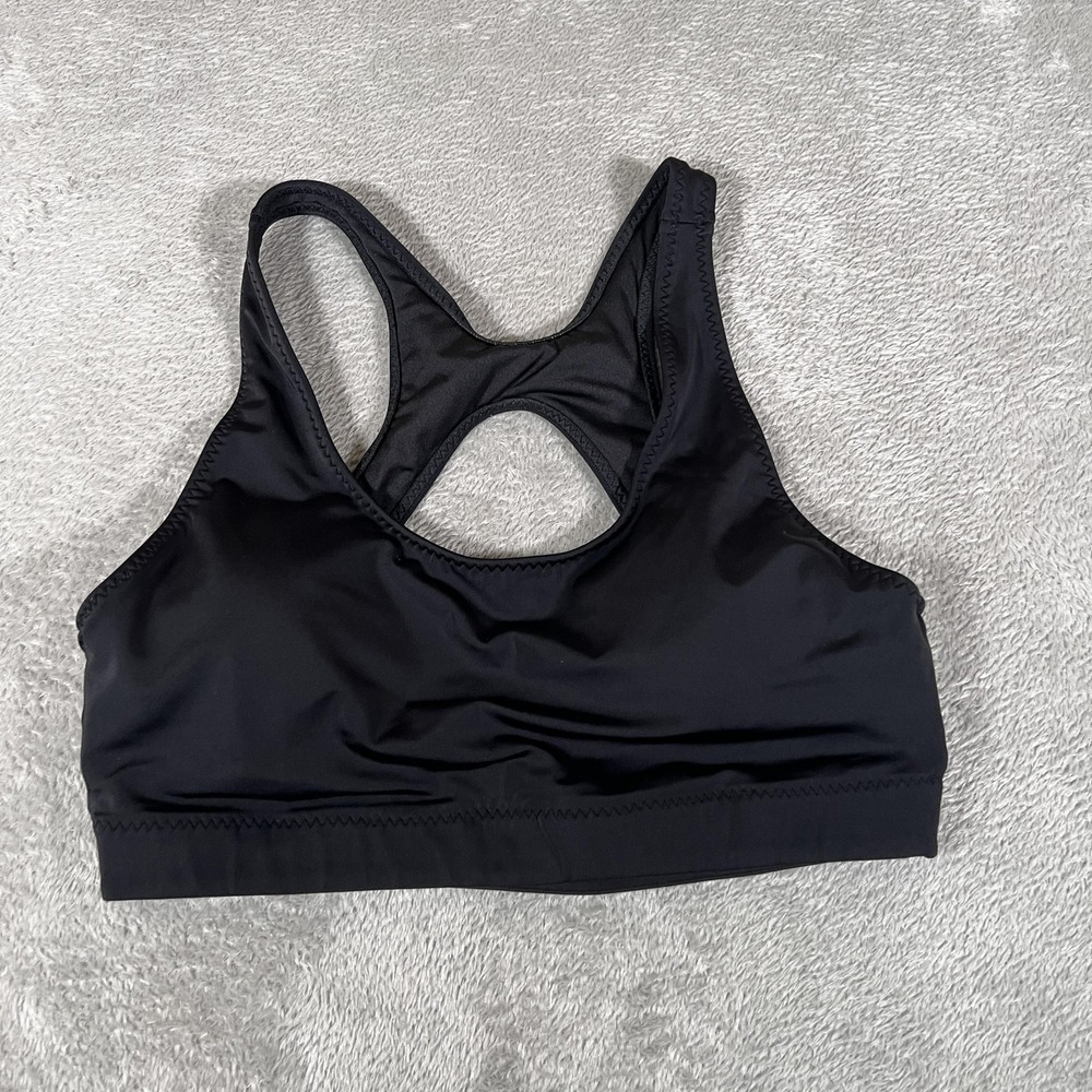 Fabletics Sports Bra Womens Small Black Racerback Athletic Workout Activewear